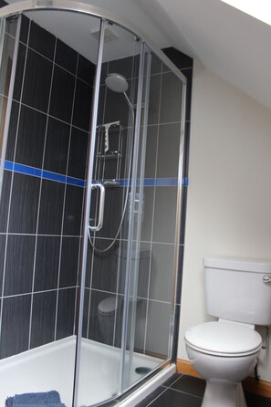 Bathtub, bidet, towels, soap