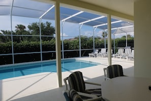 Outdoor pool, a heated pool