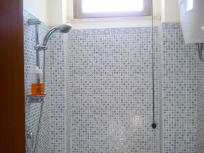 Sèche-cheveux, serviettes fournies, savon, papier toilette