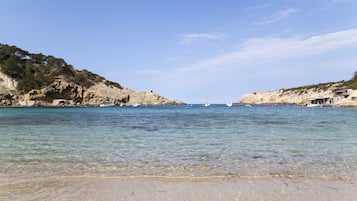 On the beach, beach towels