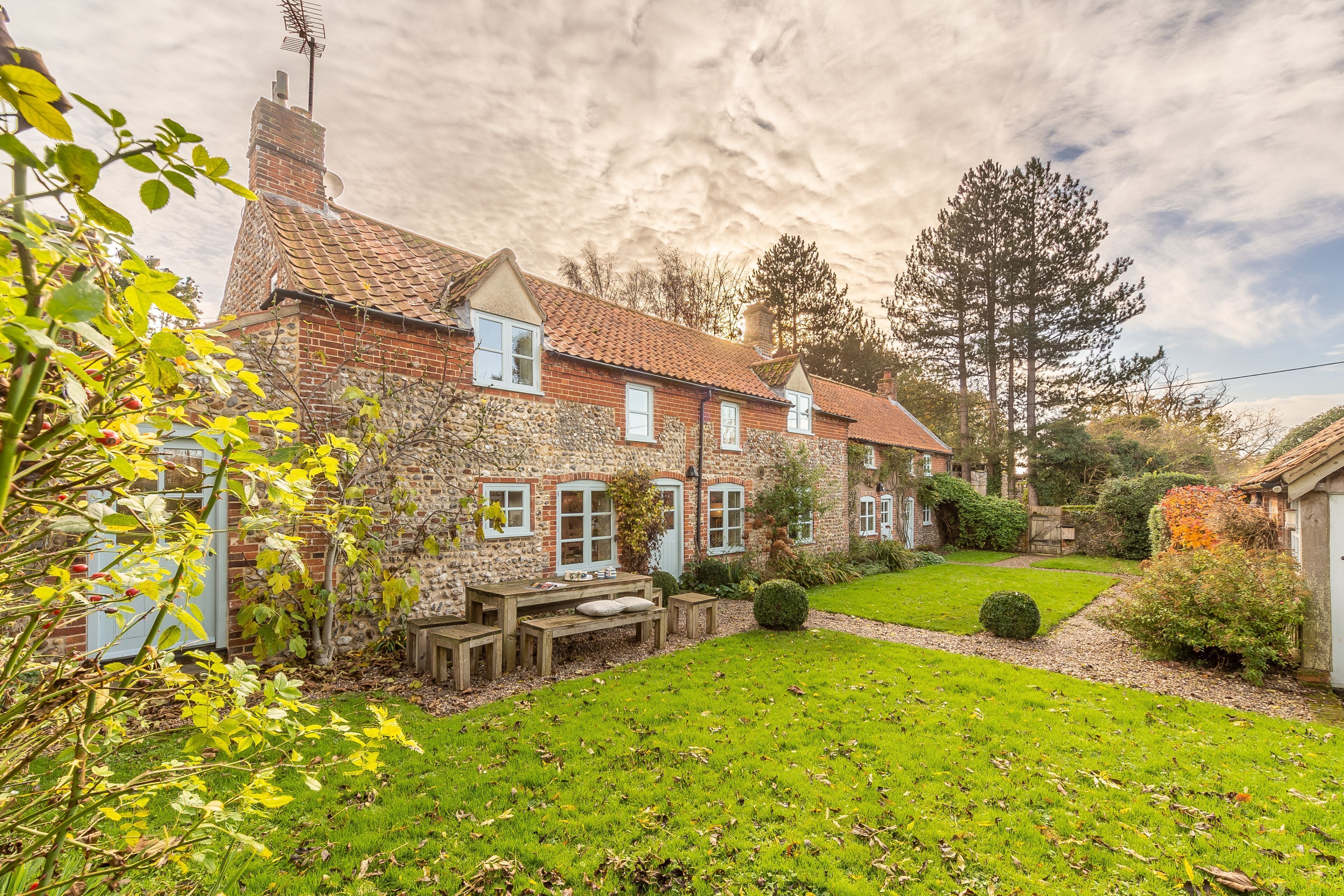 Field Row, Field Dalling: Converted from a row of farm cottages into a spacious detached holiday retreat.