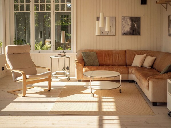 Téléviseur, foyer, livres, chaîne audio