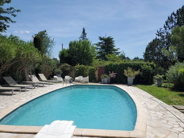 Pool - Character Mas - Authenticity, Charm & Comfort - up to 12 people (Saint-Victor-De-Malcap)