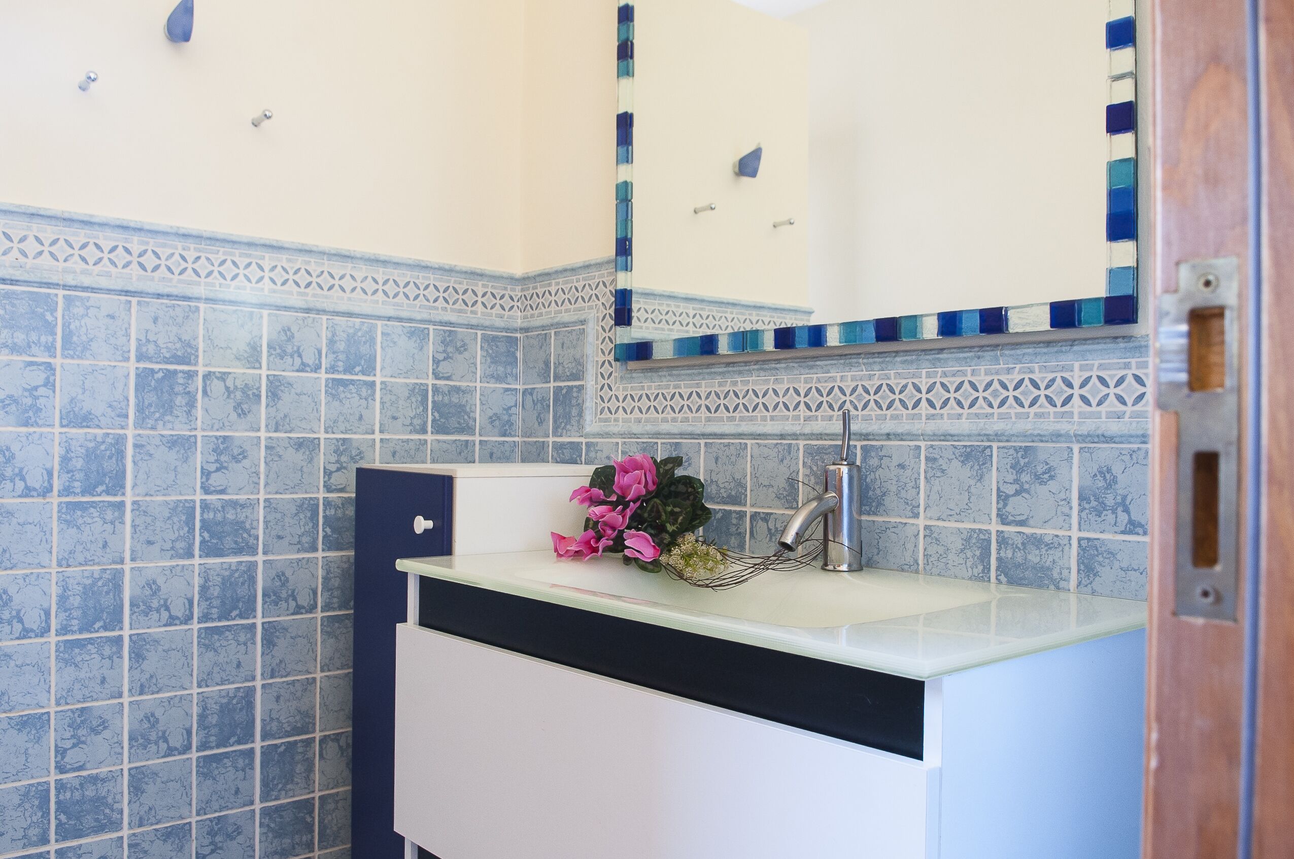 blue  bathroom 