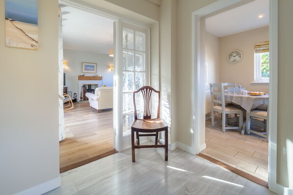 Ground floor: Hallway looking towards kitchen and sitting room