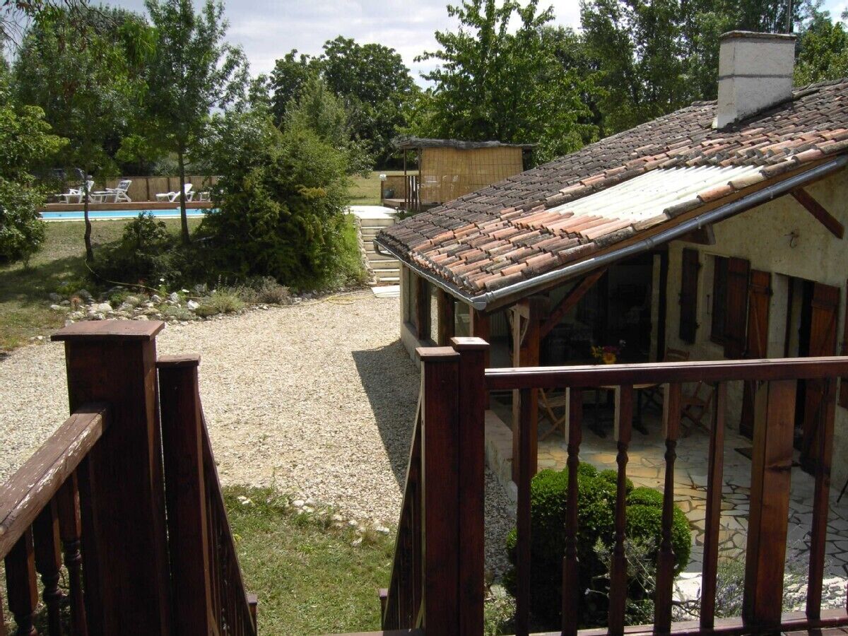View through to pool from balcony