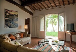 TV, fireplace, video games, DVD player - Charming Farmhouse with Pool, Stunning Views & 10 Minute Walk to Village Centre (Radicondoli)