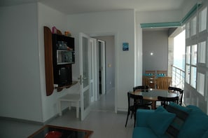 TV, DVD player, books