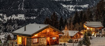 Vidunderligt og hyggeligt feriehus i La Tzoumaz, 4 Vallees, Schweiz med plads til 8 personer