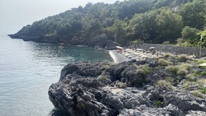 Beach nearby, sun loungers, beach towels