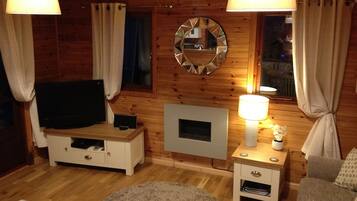 Smart TV, DVD player, books, stereo