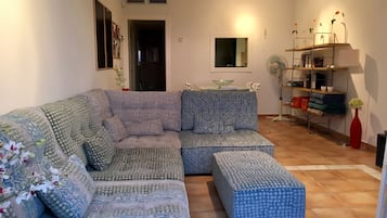 TV connectée, lecteur de DVD, livres, vidéothèque