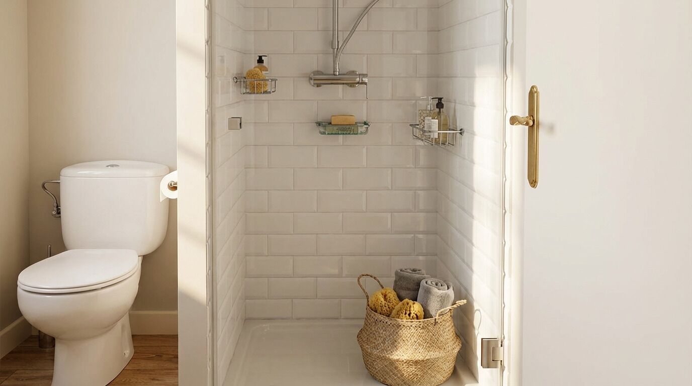 Ensemble douche/baignoire, sèche-cheveux, serviettes fournies