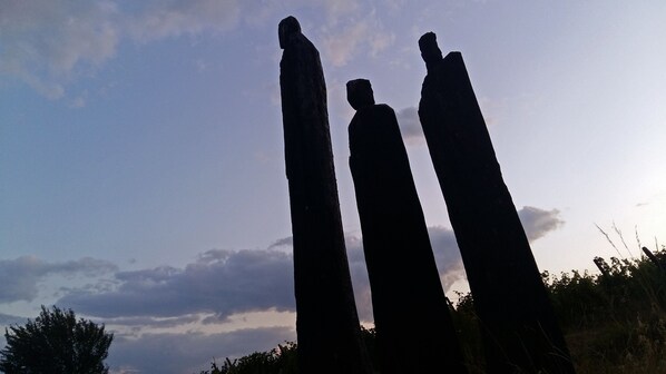 Three tall, narrow stone structures silhouetted against a sky with clouds. - Apartment/ flat - COLMAR (Colmar)