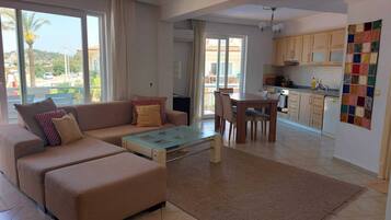 Smart TV, books, stereo