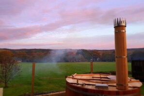 Property grounds - Charming log cabin with great views over beautiful Loch Awe and mountains beyond (Dalavich)