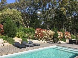 Een verwarmd zwembad