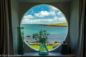 Porthole bedroom view.
