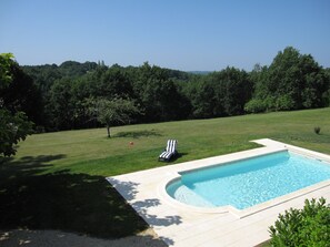 Piscine extérieure, piscine chauffée