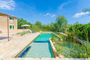 Pool - SON VELL - Traditional Majorcan villa with natural pool in the quiet of the countryside. F (Manacor)