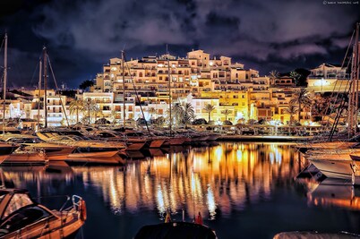 Front Line Moraira Marina Apartment With Stunning Sea Views, A/C , WiFi