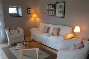 TV, DVD player, books, video library