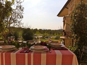 Outdoor dining - Wake Up to Dream-like Country Views and Enjoy the Privacy of the Pool (Marsiliana, Manciano, Grosseto)