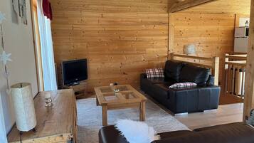TV, DVD player, books