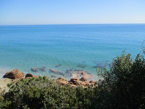Beach nearby, sun-loungers