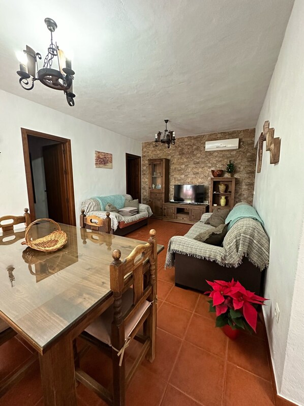 Smart TV, DVD player, books