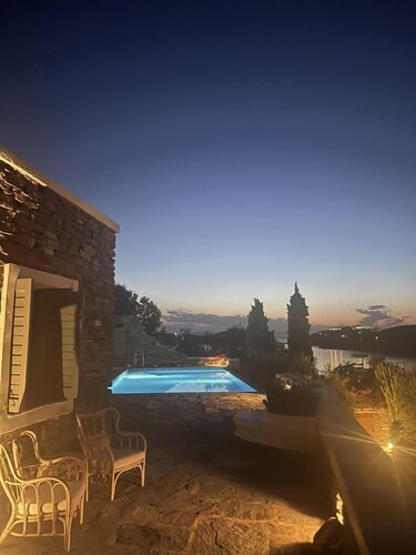 Beachfront villa with private pool and sea views