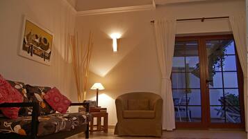 Smart TV, DVD player, books