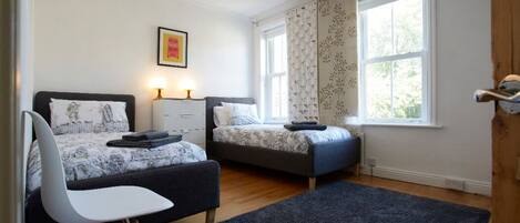 4 bedrooms, iron/ironing board, travel cot, free WiFi