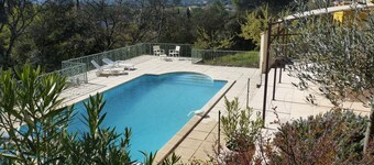 Ground floor of a villa in front of the swimming pool