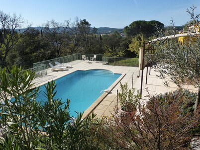 Ground floor of a villa in front of the swimming pool