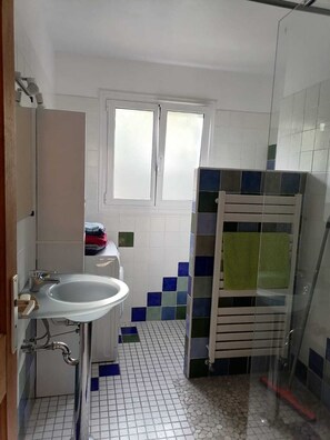 Shower, hair dryer - Cottage with private garden in wooded property with swimming pool (Pertuis)