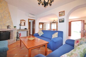 TV, fireplace, DVD player