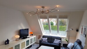 TV, DVD player, stereo