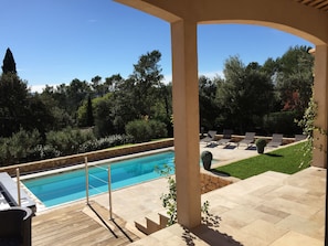 A heated pool
