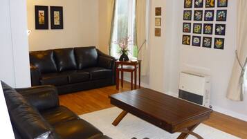 Smart TV, DVD player, books, video library