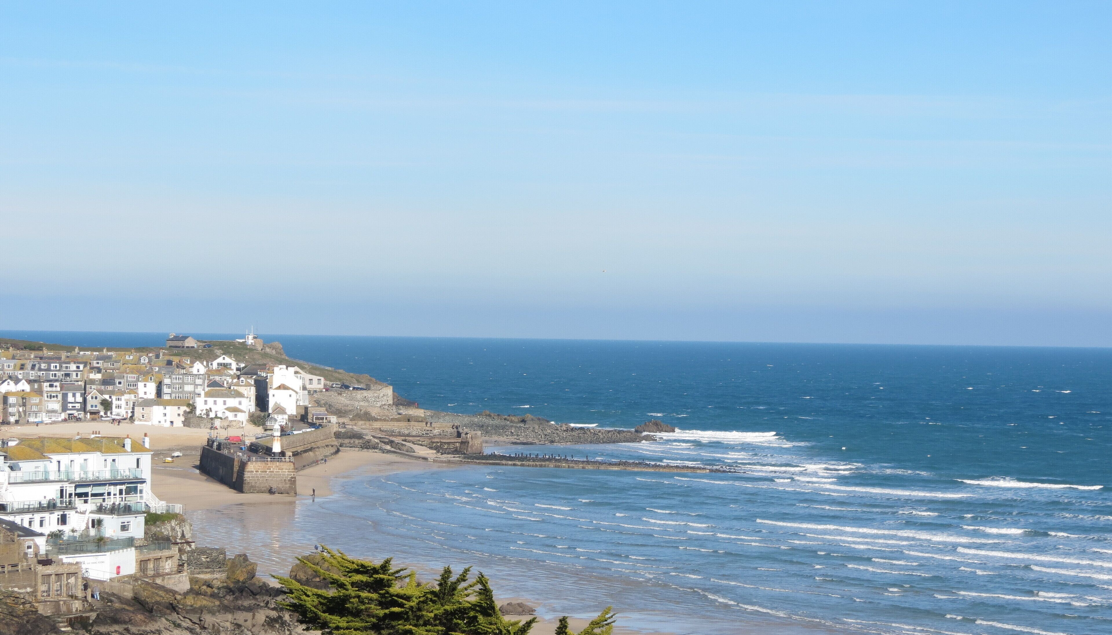 On the beach, sun loungers
