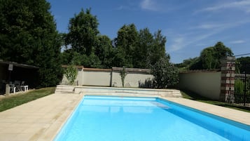 Piscina externa, piscina aquecida