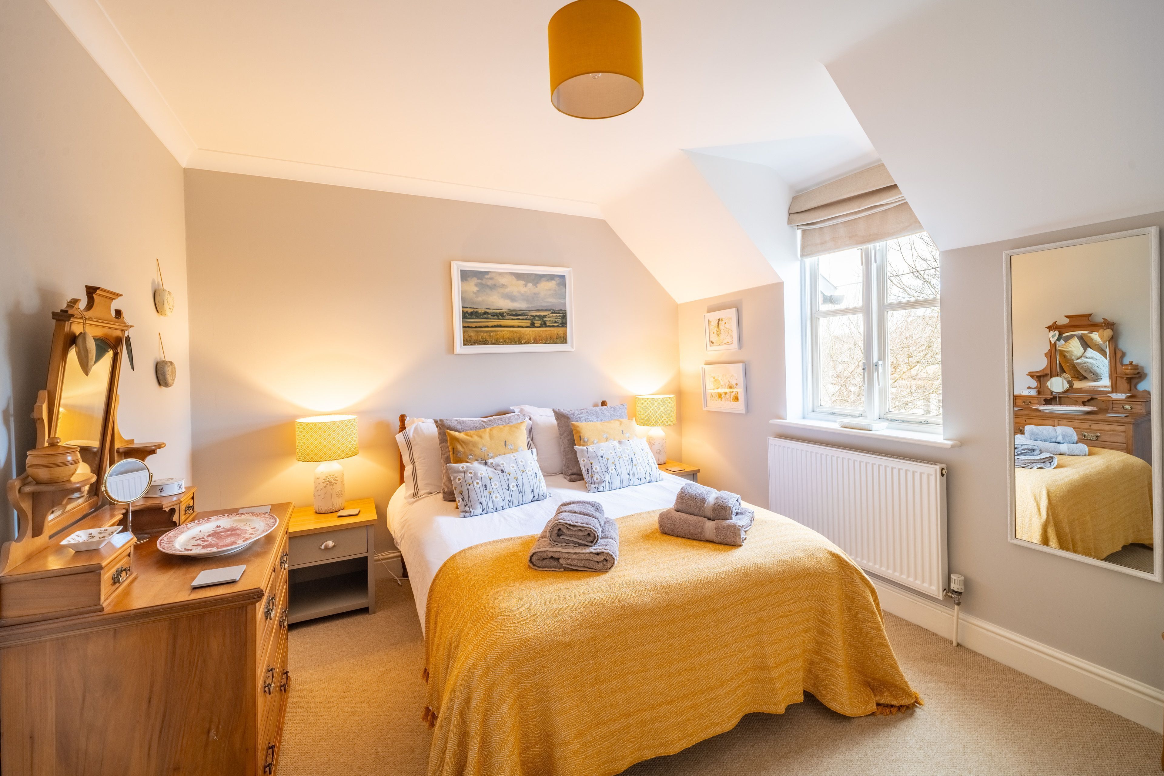 First floor: Bedroom two with double bed