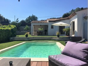 Outdoor pool, a heated pool