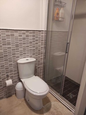 Shower, hair dryer, towels, soap - apartment in villa with swimming pool  (Giarre)