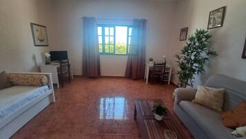 Een televisie en boeken