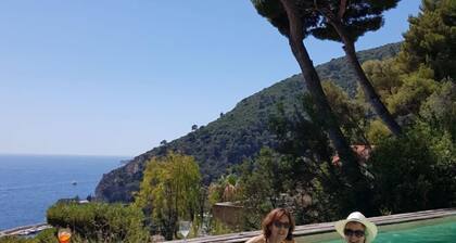 Apt-villa vue mer, terrase, piscine option ,proche plage, entre Nice/ Monaco