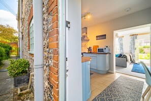 Microwave, dishwasher, high chair