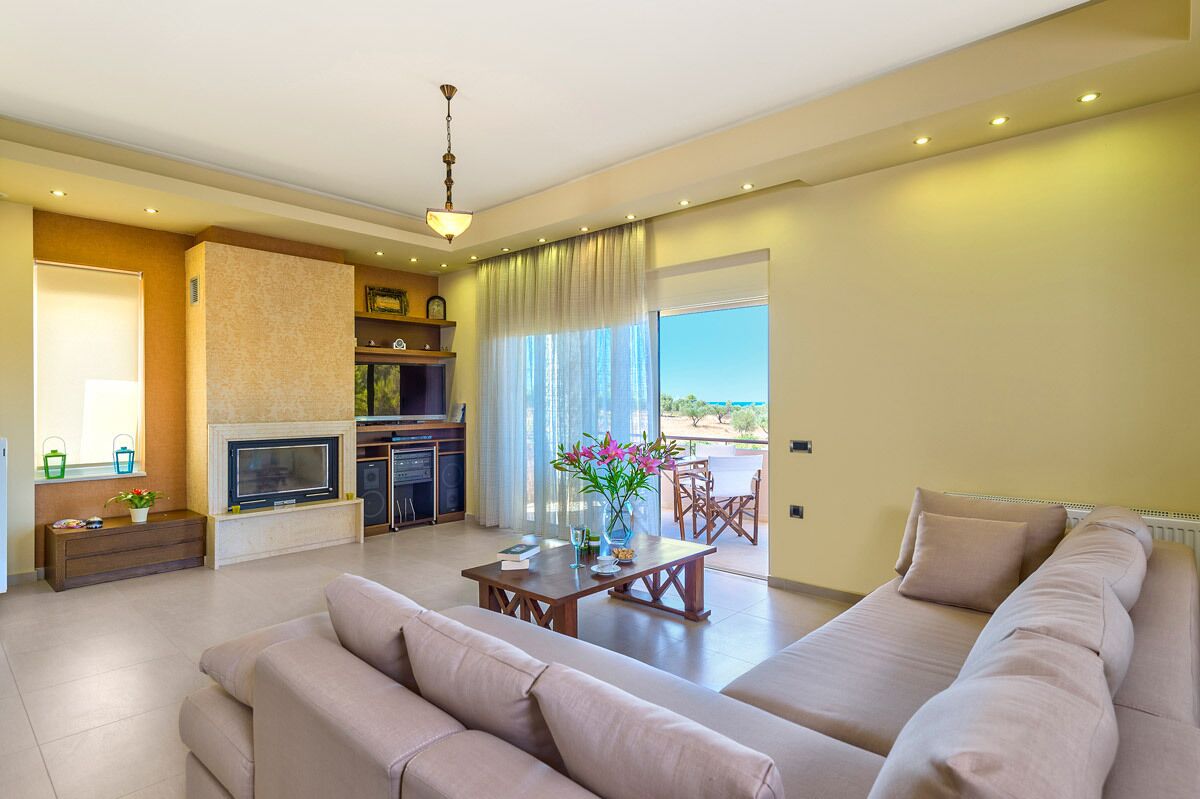 Televisión, chimenea, reproductor de DVD y tenis de mesa 