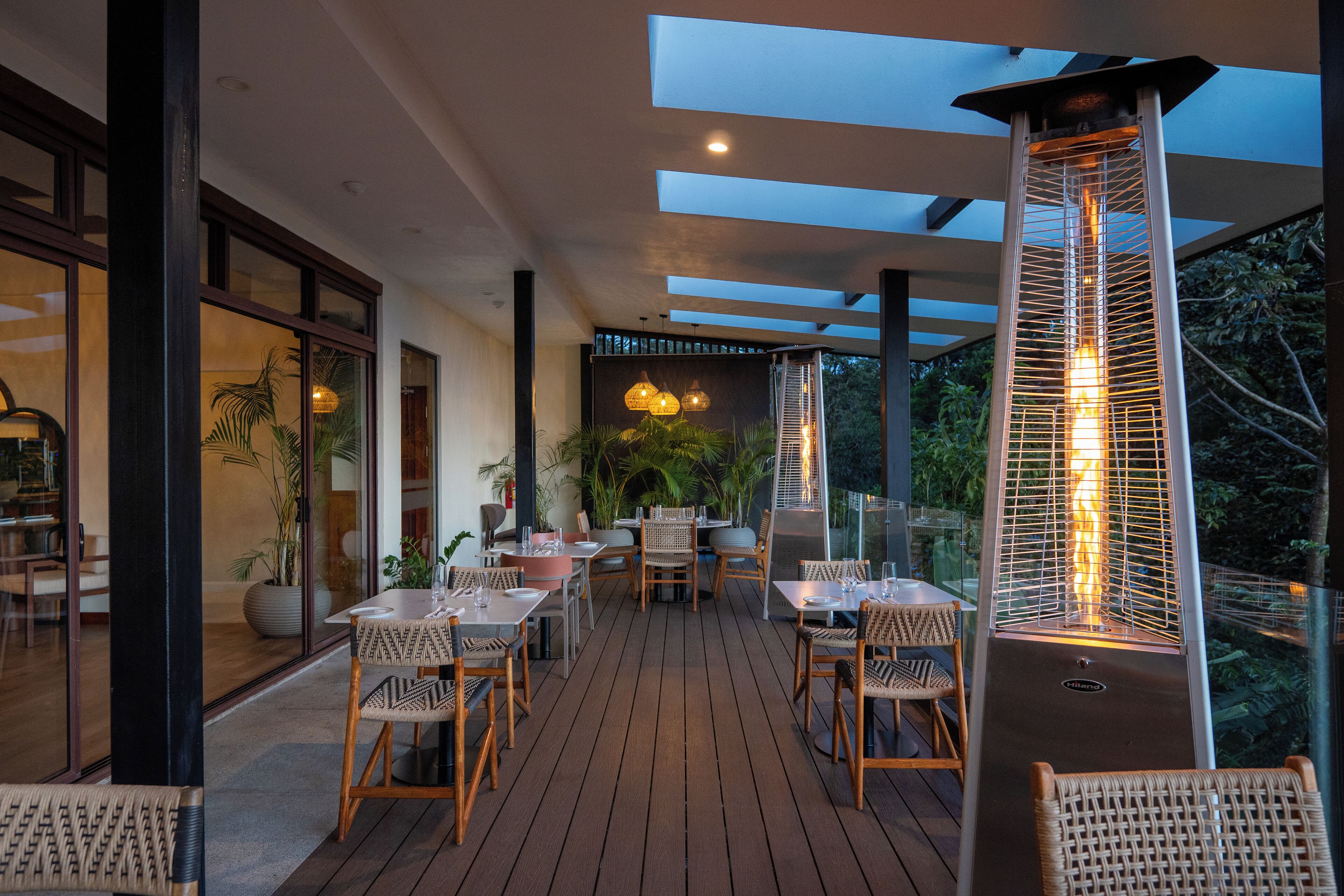 breakfast, lunch, dinner served; fusion cuisine, garden views